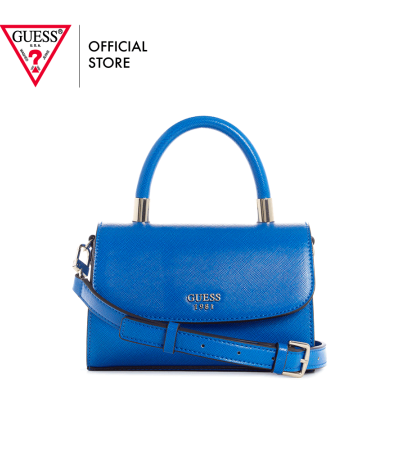 GUESS女式Layla Royal Blue迷你顶部提手翻盖包 GUESS女式Layla Royal Blue迷你顶部提手翻盖包